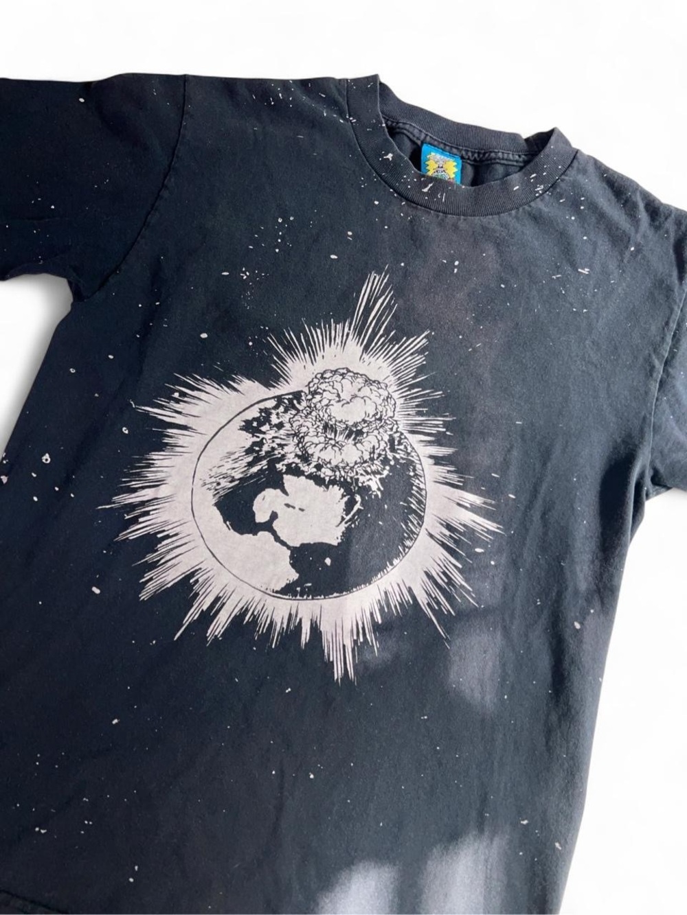 Vintage Y2K Bored Teenage Graphic Baby Tee Shirt Big Bang Skater Grunge Emo